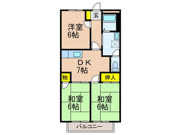 フラッツ八幡備前の物件間取画像